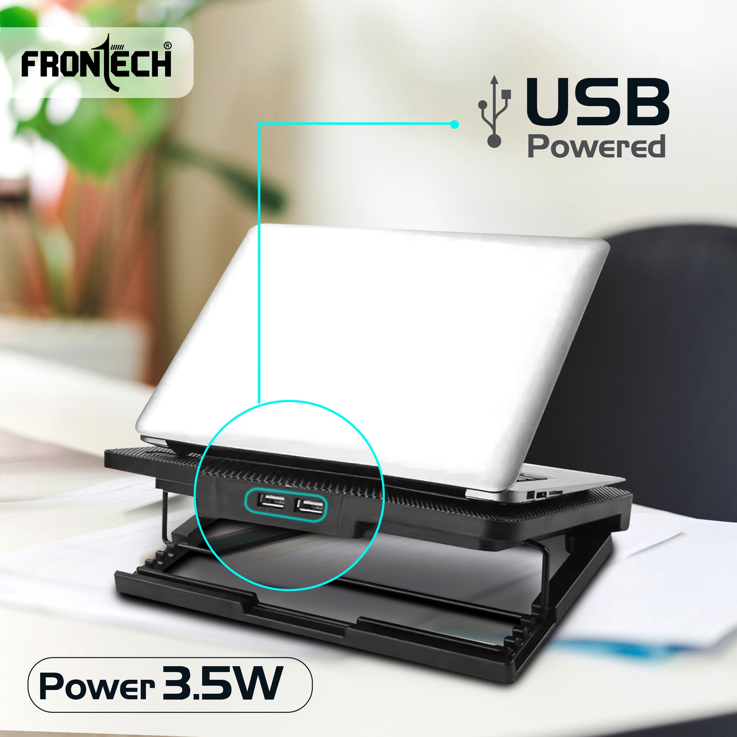 Frontech Adjustable Height Cooling Pad (CP-0006) Frontech Adjustable Height Cooling Pad (CP-0006)